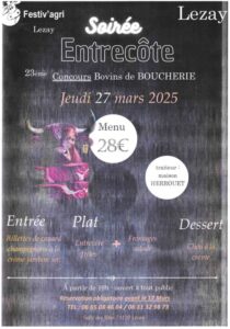 Affiche Concours bovins Lezay mars 2025