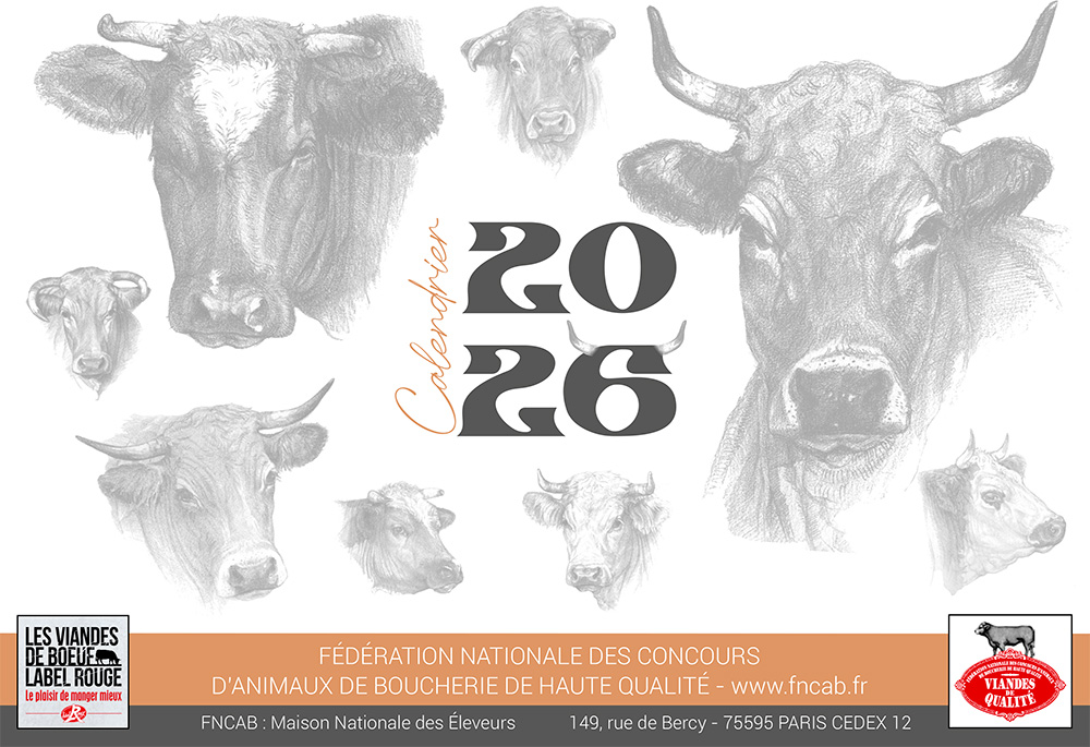 Calendrier FNCAB 2026 concours bovins en France
