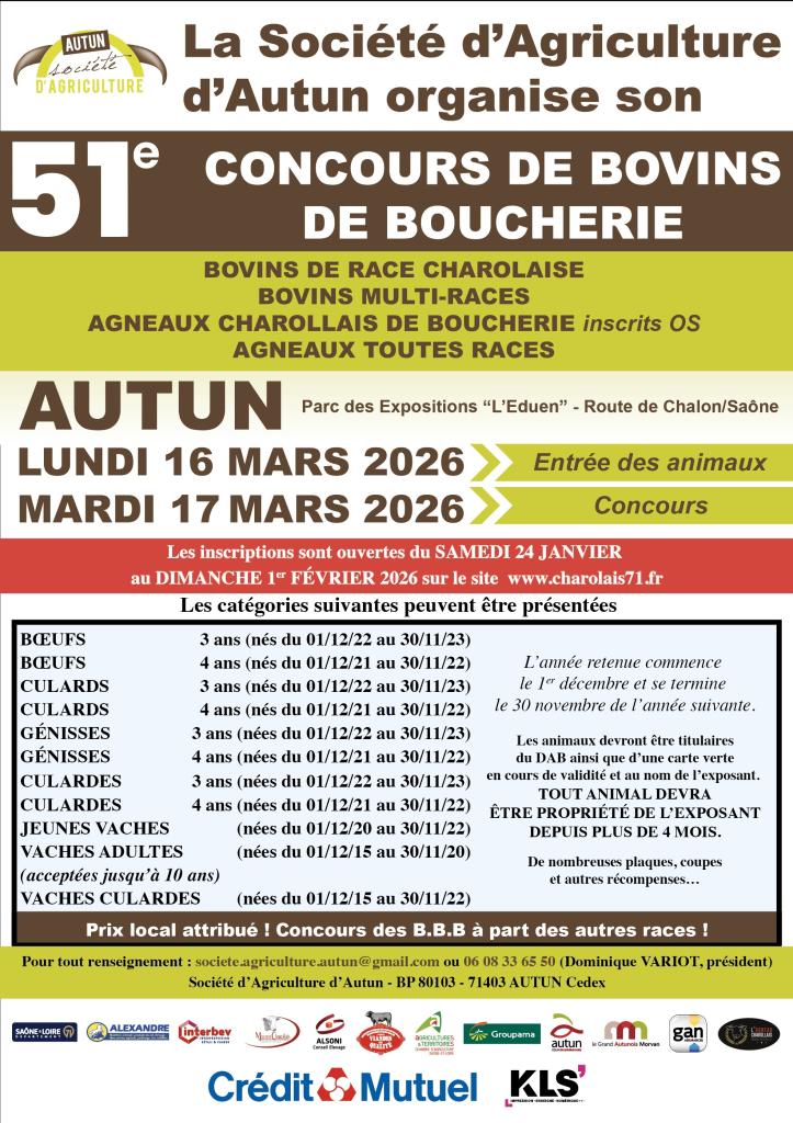 concours Autun bovins 2026