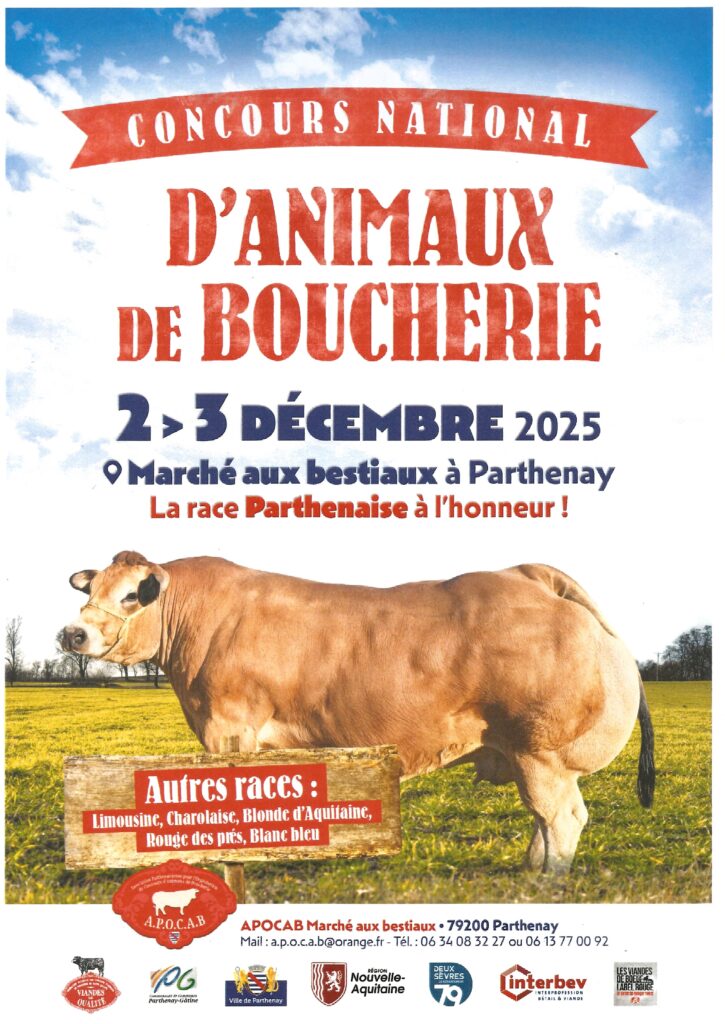 Concours national animaux de boucherie Parthenay 2026