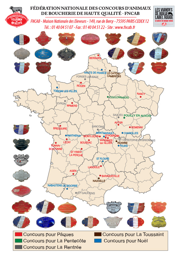Carte des concours - Festival de la viande